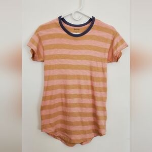Madewell Whisper Cotton Rib-Crewneck Ringer T-shirt